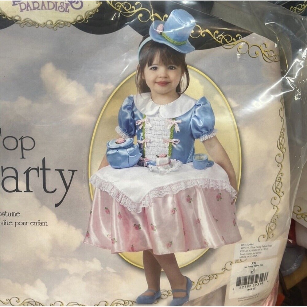 Tea Party Table Top Costume Kid Size Extra Small Dress Tabletop